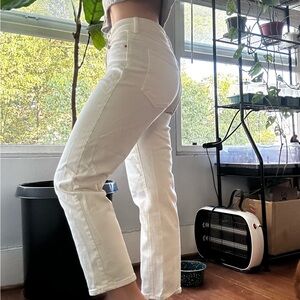Classic White Women’s Straight Jeans